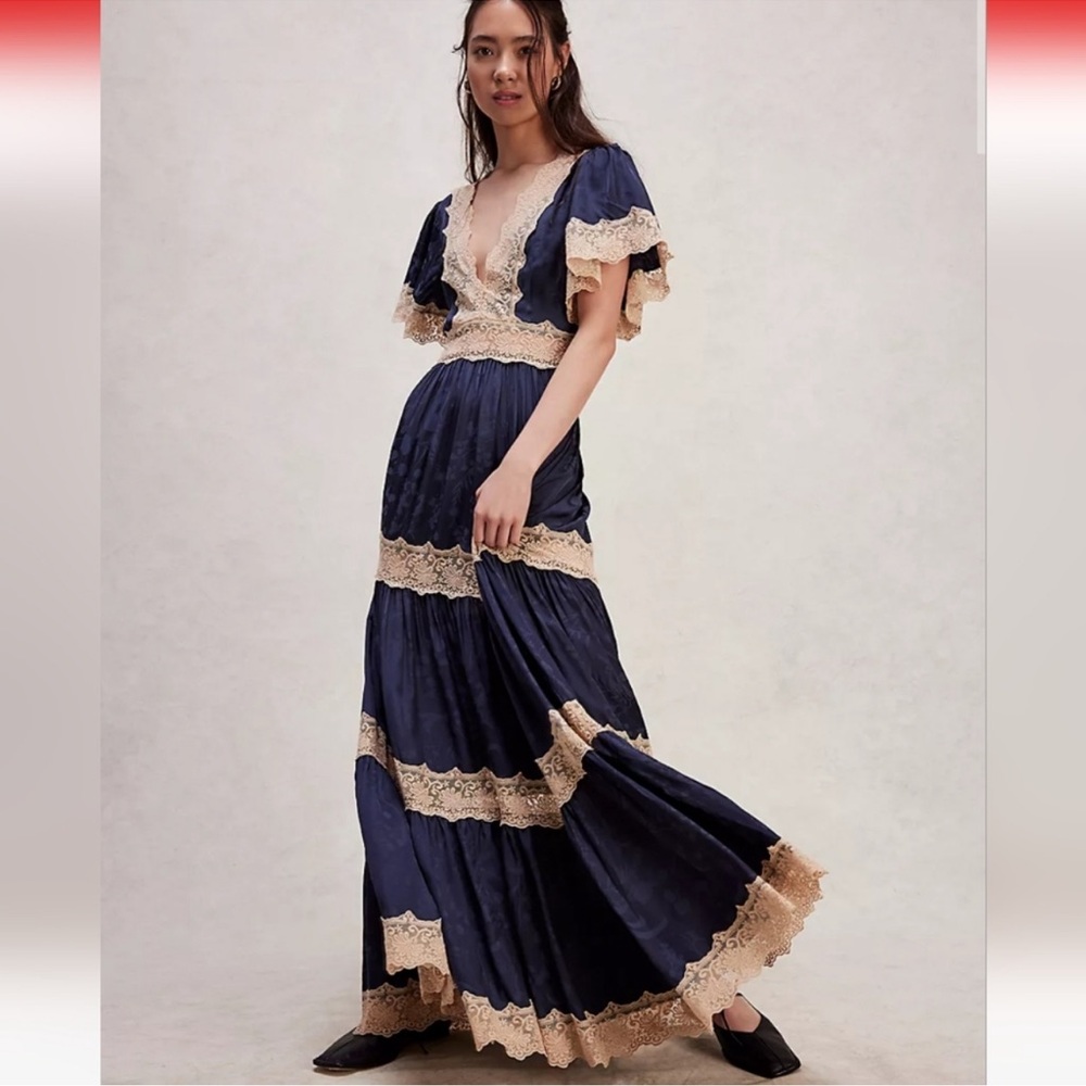 Spell ocean gown size small navy